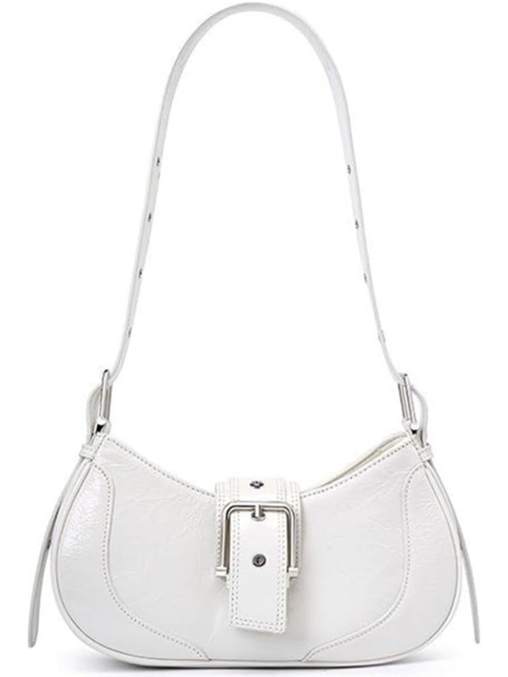 Women's Belt White Plaid Striped Woolden Cloth Shoulder Handbag Tote Bag